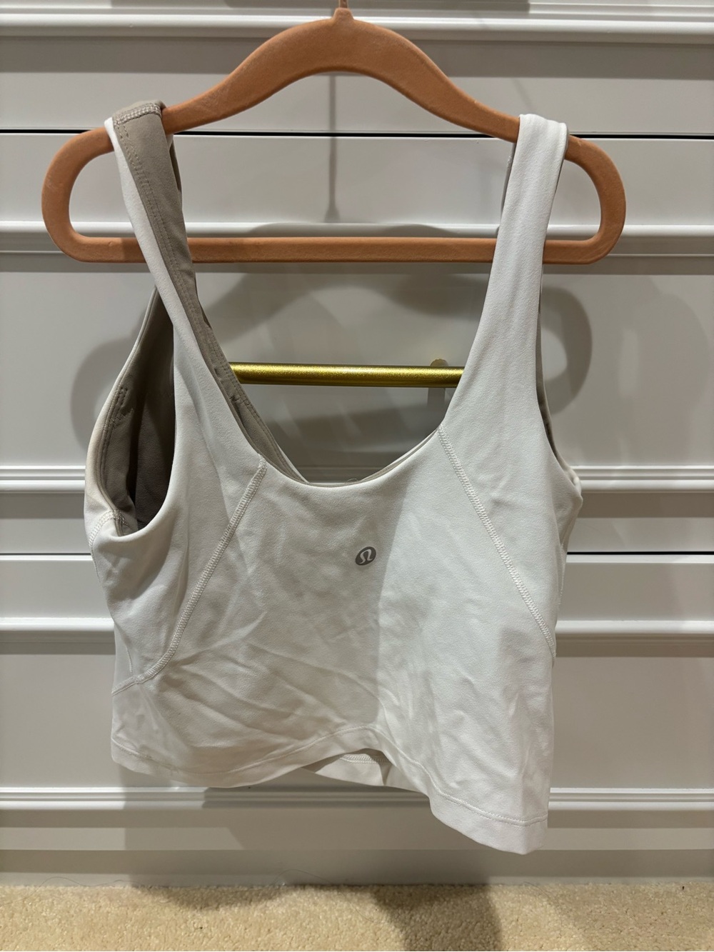 lululemon athletica White Scoop-Back Low-Impact Sports Bra